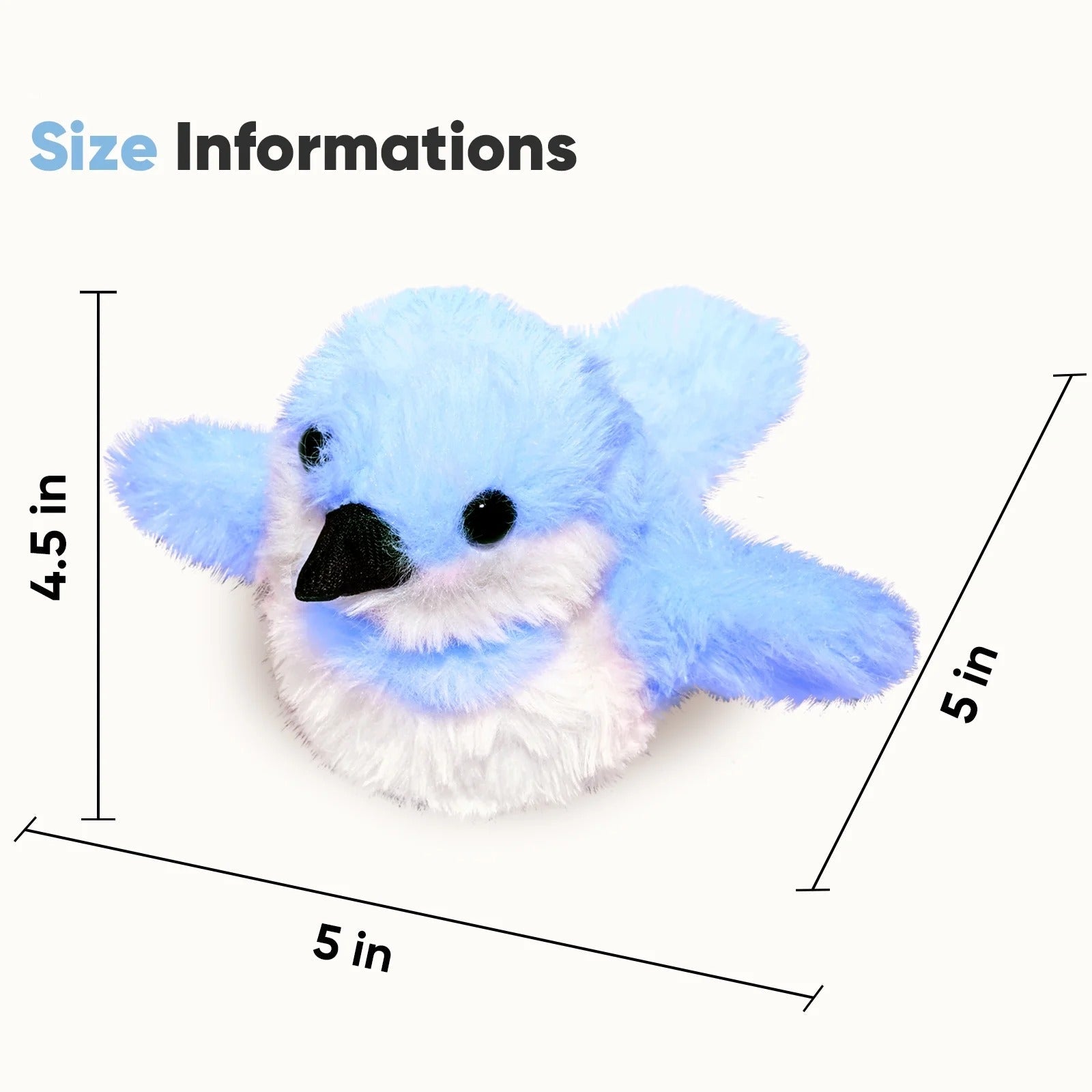 Blue Interactive Cat Toy Flapping Bird for Indoor Cats, Rechargeable Touch-Activated Kitten Toy with Catnip, Motorized Bird Toy for All Breeds