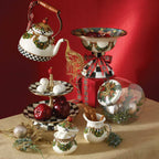 Courtly Check Enamel Two Tier Sweet Stand