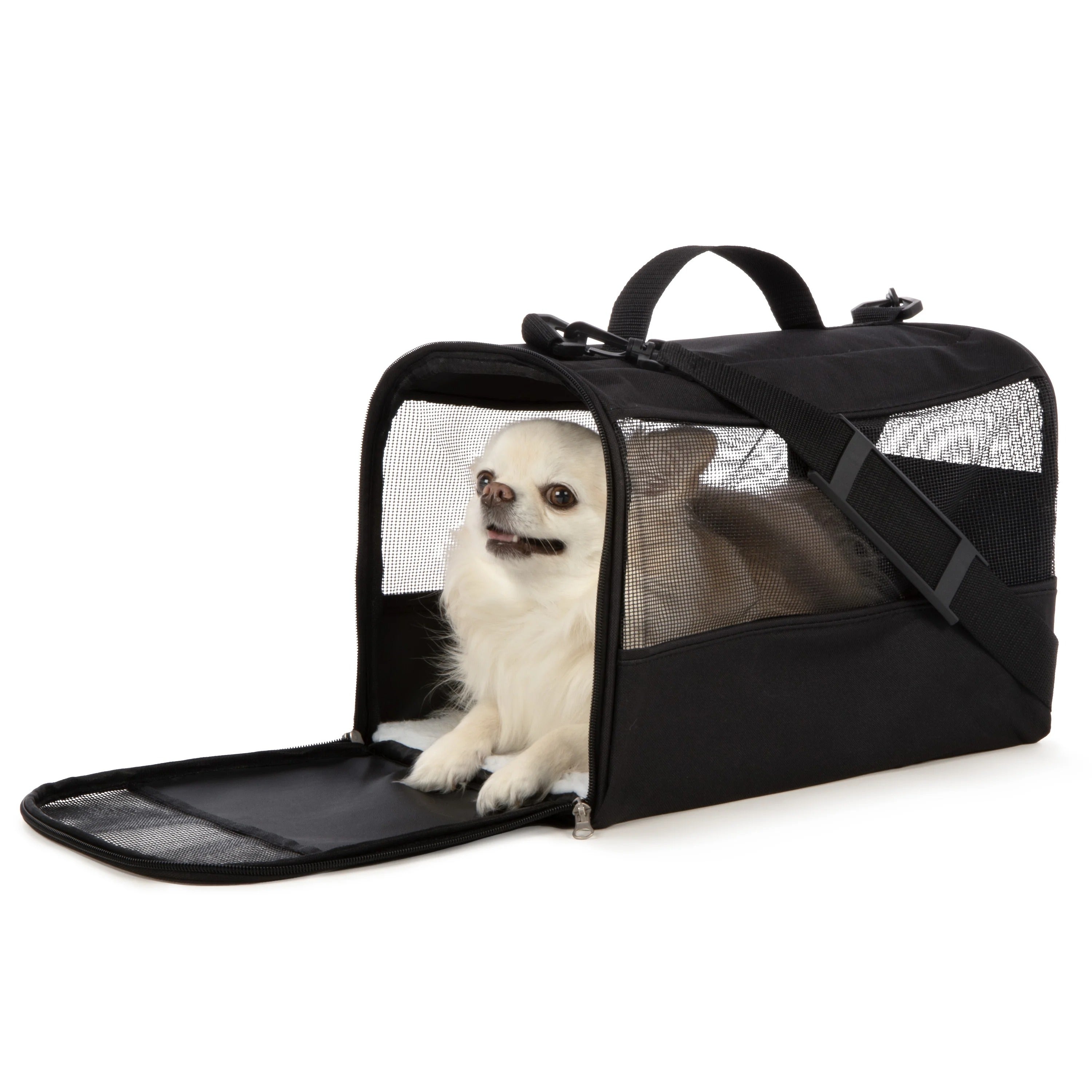 Small Soft-Sided Pet Carrier for Cats and Small Dogs with Secure Zipper Design
