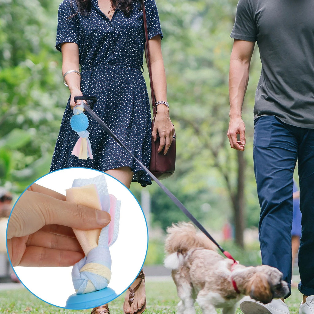 Blue 7 Pack Puppy Chew Toys for Small Dogs Interactive Teething and Gum Massage Rubber and Rope Set