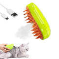 3-in-1 Steam Cat Grooming Brush, Self-Cleaning Pet Hair Removal Tool, Multifunctional Cat and Dog Massaging Hair Comb