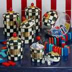 Courtly Check Enamel Canisters