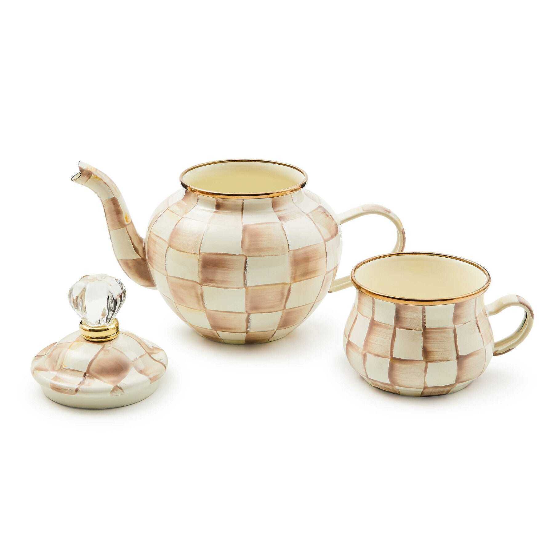 MacKenzie-Childs Mocha Check High Tea
