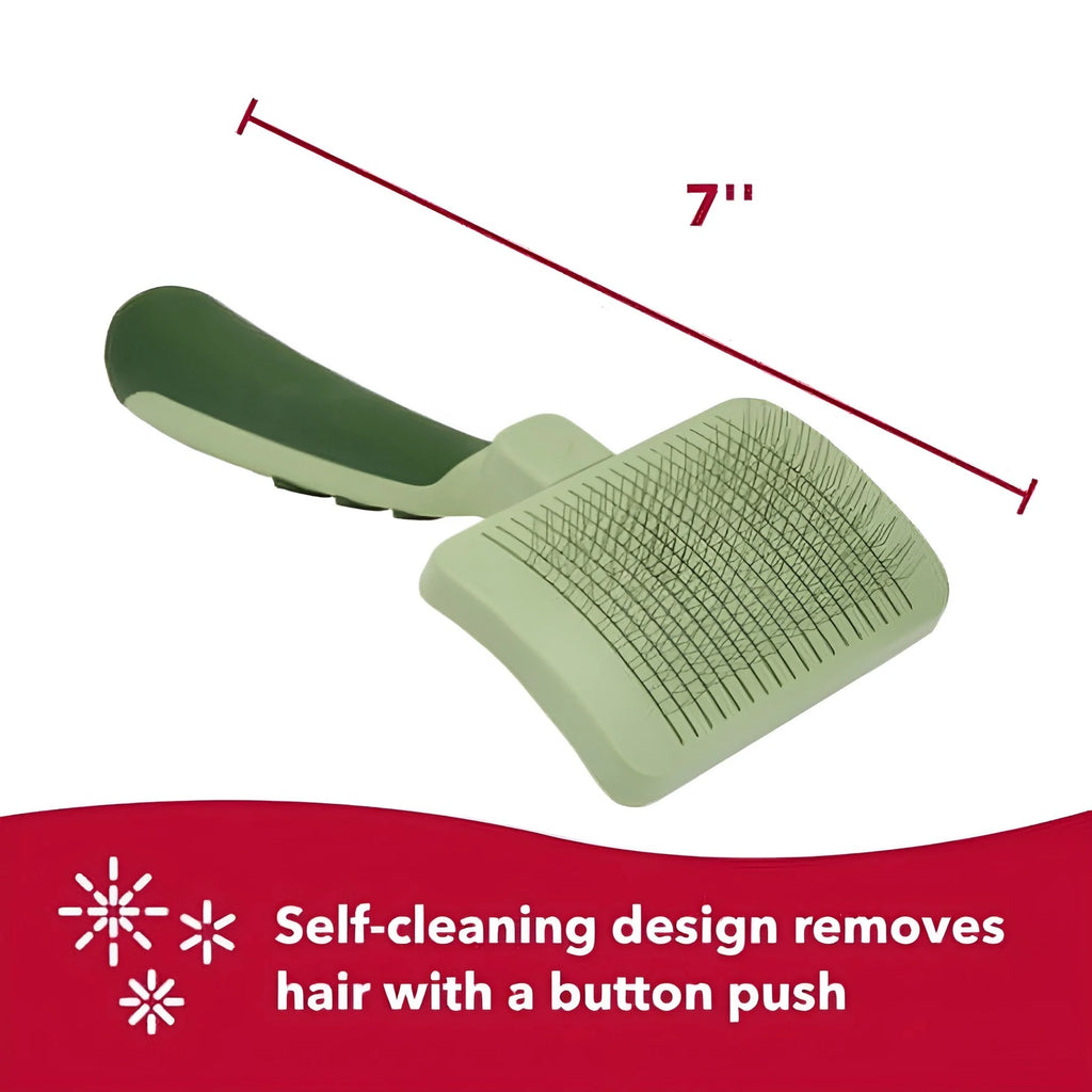 Cat Self-Cleaning Slicker Brush for Cats, Grooming Tool for Shedding, Tangle-Free Coat, Comfortable Cat Grooming Supplies