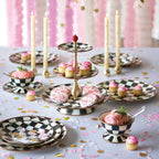 Luxury Dining - Courtly Check Enamel Dinner Plate by Mackenzie Childs