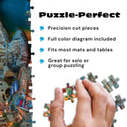 Cinque Terre 1000 Piece Puzzle for Adults - Jigsaw Puzzles - Challenging Italy Coastal Scene with Poster