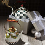 Iconic Black & White Courtly Check Enamel Tea Kettle by Mackenzie-Childs 2.84L
