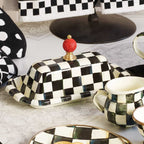 Courtly Check Enamel Butter Box by Mackenzie-Childs