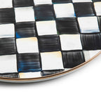 Courtly Check Enamel Round Tray