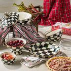 Courtly Check Enamel Pie Plate