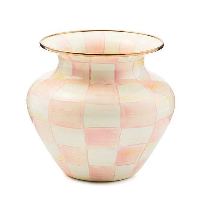 Check Enamel Large Vase
