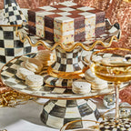Courtly Check Pedestal Platter - Large