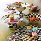 Flower Market White Pedestal Platter - Small