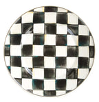 Luxury Dining - Courtly Check Enamel Dinner Plate by Mackenzie Childs