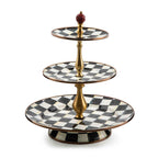 Courtly Check Enamel Three Tier Sweet Stand
